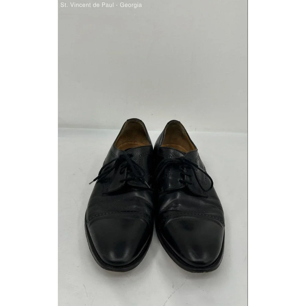 Florsheim Black Royal Imperial‎ All Leather Italian Made Oxford Shoe Men 11.5